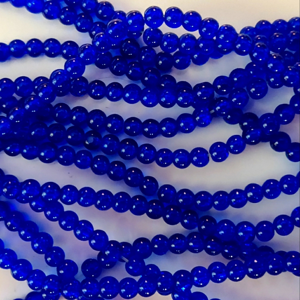 CRACKLE GLASS BEADS AND BICONE GLASS BEADS
